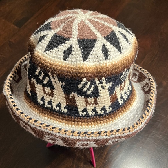 Alpaca Pattern Knit Hat - Picture 1 of 14